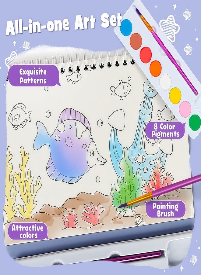 ROOCHKD Mess Free Paint with Water Watercolor Book, Portable Spiral-bound Painting Art Set New Year Gifts for Kids, Travel friendly - Image 4